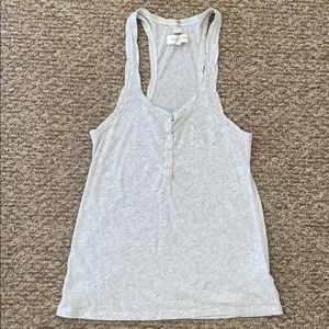 Abercrombie & Fitch Scoopneck Button Up Tank